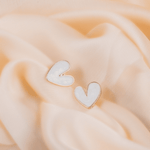 Load image into Gallery viewer, Snowy Heart Earrings

