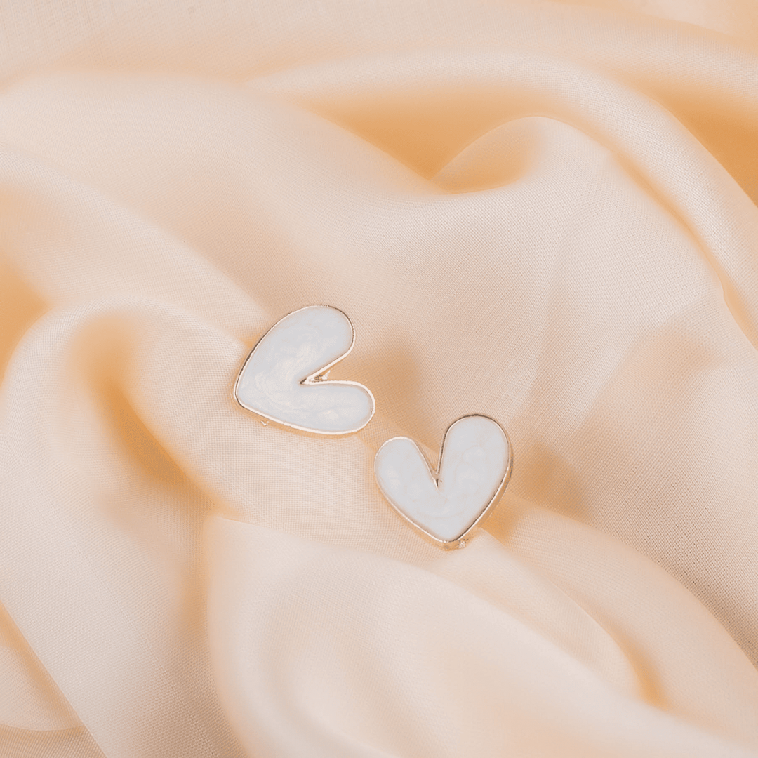 Snowy Heart Earrings