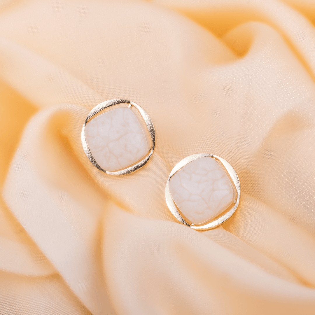 Ethereal White Studs