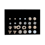 Load image into Gallery viewer, Set of 12 Stunning Studs (Golden)
