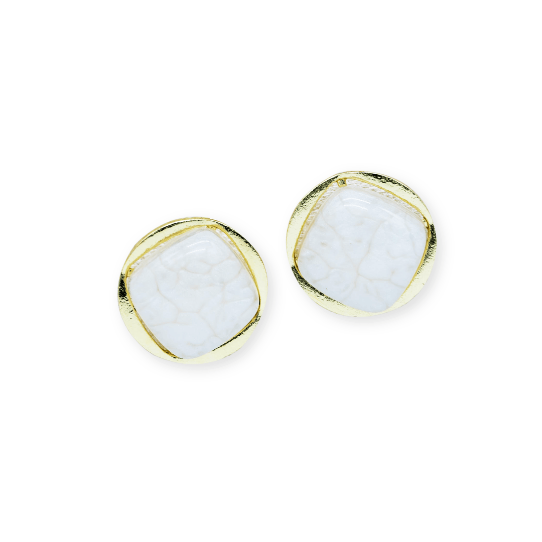 Ethereal White Studs