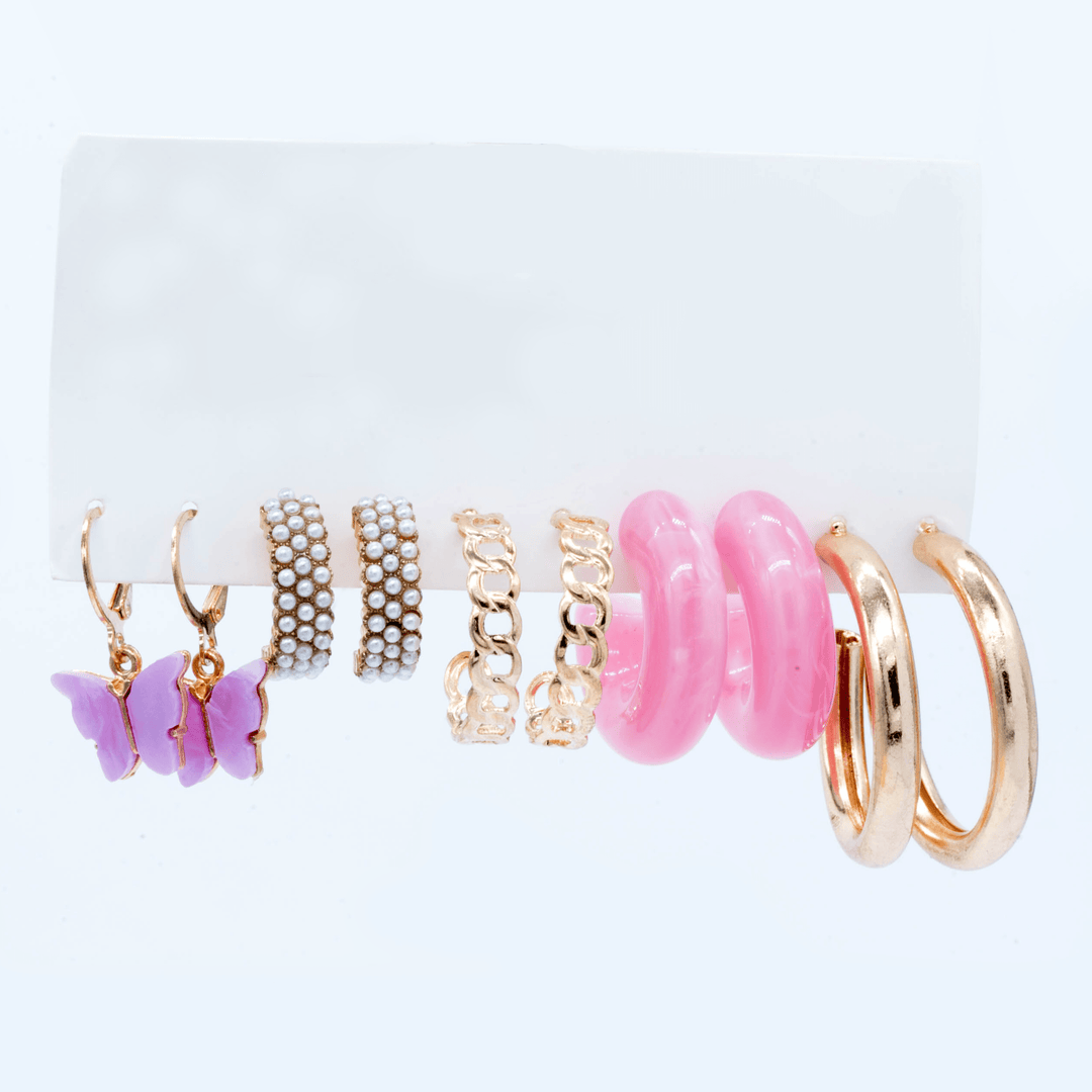 Butterfly Bliss Combo- Set of 5 Earrings