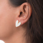 Load image into Gallery viewer, Snowy Heart Earrings
