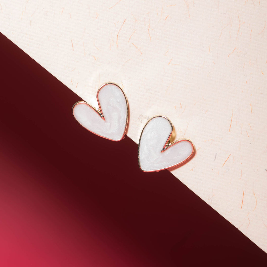 Snowy Heart Earrings
