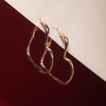 Load image into Gallery viewer, Golden Heart Hoops
